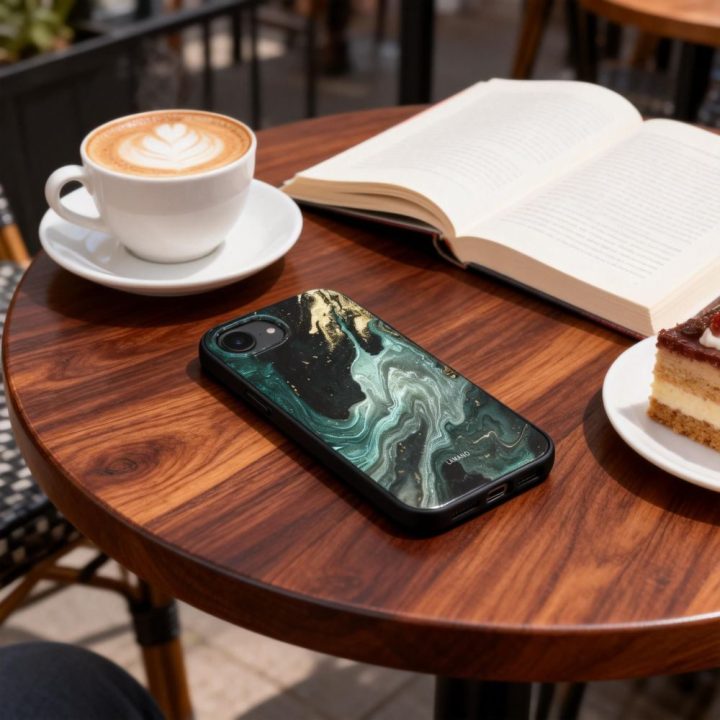 iPhone 16E / 17E dėklas Tech-Protect Lamano MagSafe juodas ir žalias