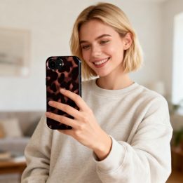 iPhone 16E / 17E dėklas Tech‑Protect Lamano MagSafe juodas ir rudas