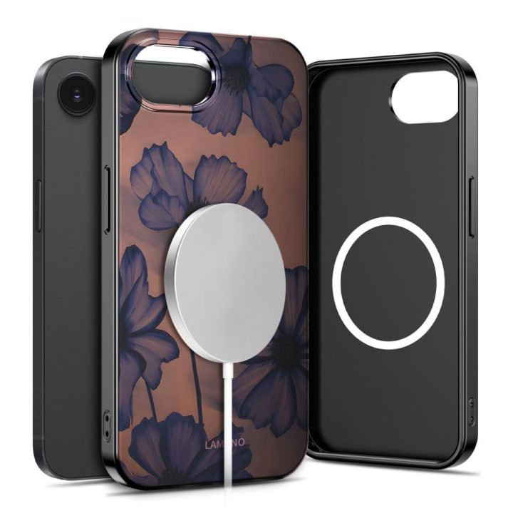 iPhone 16E / 17E dėklas Tech‑Protect Lamano MagSafe rudas–violetinis