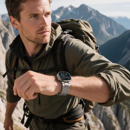 Apple Watch dirželis Tech‑Protect Milano Vanguard (44/45/46/49 mm), titano spalvos