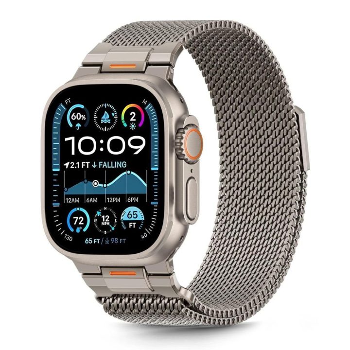 Apple Watch dirželis Tech‑Protect Milano Vanguard (44/45/46/49 mm), titano spalvos