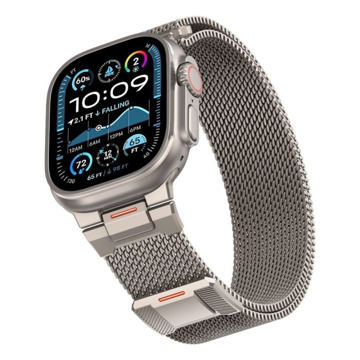 Apple Watch dirželis Tech‑Protect Milano Vanguard (44/45/46/49 mm), titano spalvos