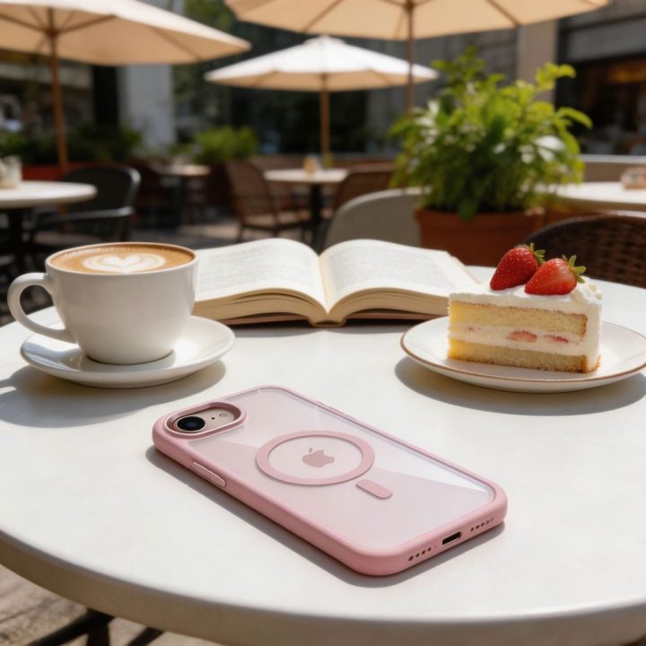 iPhone 16E / 17E dėklas Tech‑Protect Magmat MagSafe skaidrus rožinis
