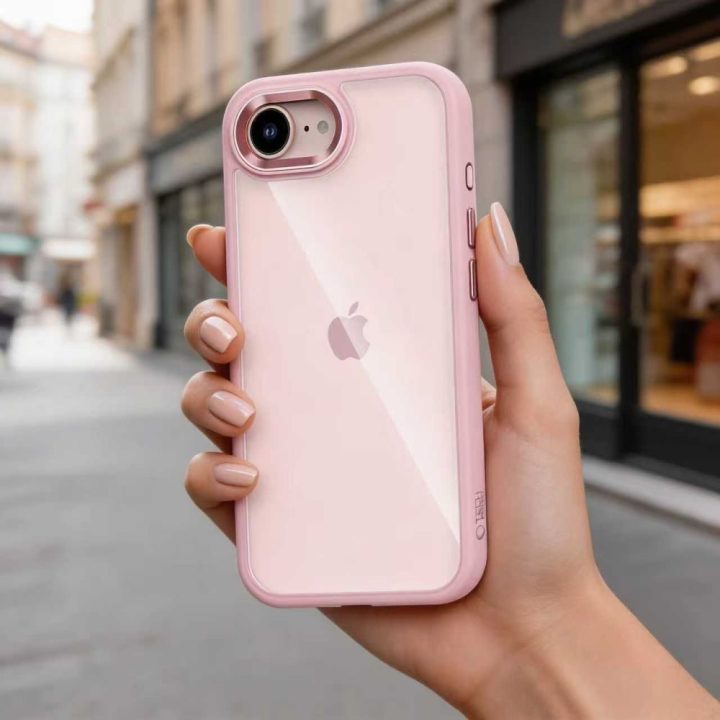 Apple iPhone 16E/17E dėklas Tech-Protect Magmat skaidrus rožinis