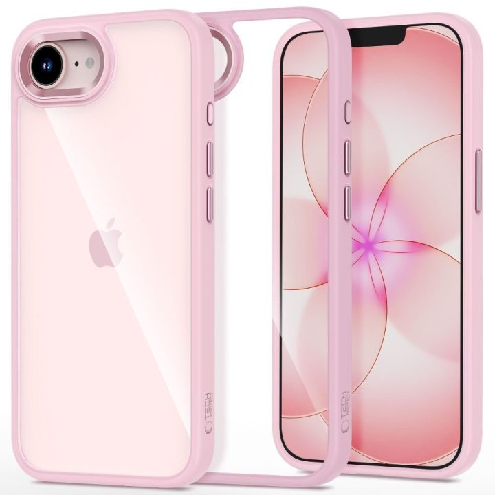 Apple iPhone 16E/17E dėklas Tech-Protect Magmat skaidrus rožinis