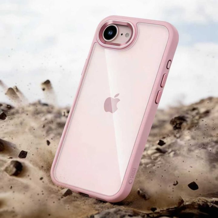 Apple iPhone 16E/17E dėklas Tech-Protect Magmat skaidrus rožinis