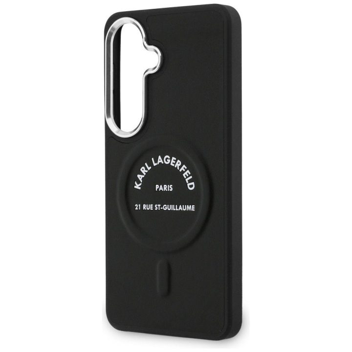Samsung Galaxy S26 Plus dėklas Karl Lagerfeld Embossed RSG Logo juodas
