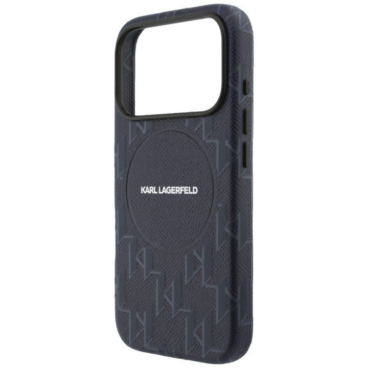 iPhone 17 Pro dėklas Karl Lagerfeld Monogram Logo mėlynas