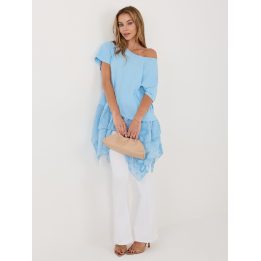 Palaidinė šviesiai mėlyna moteriška oversize
