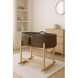 Medvilninis BOHO lopšelis kūdikiui mocca