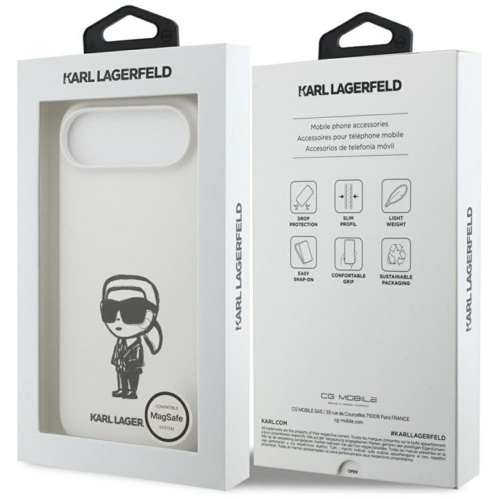 iPhone 17 Air dėklas Karl Lagerfeld baltas