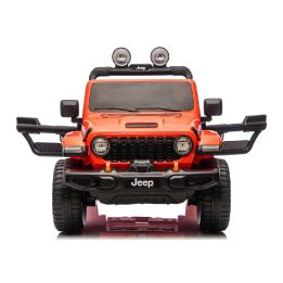 Oranžinė elektrinė vaikų transporto priemonė Jeep Rubicon 4x4