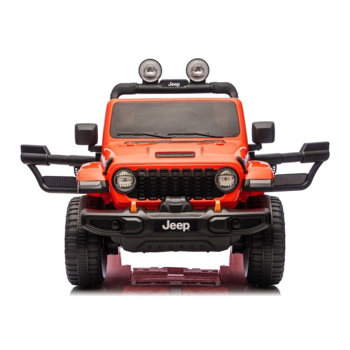 Oranžinė elektrinė vaikų transporto priemonė Jeep Rubicon 4x4