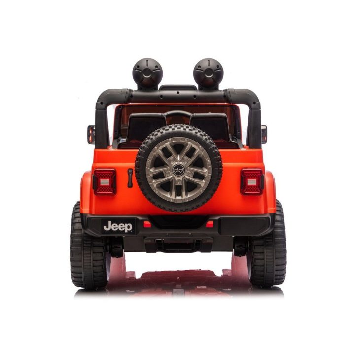 Oranžinė elektrinė vaikų transporto priemonė Jeep Rubicon 4x4