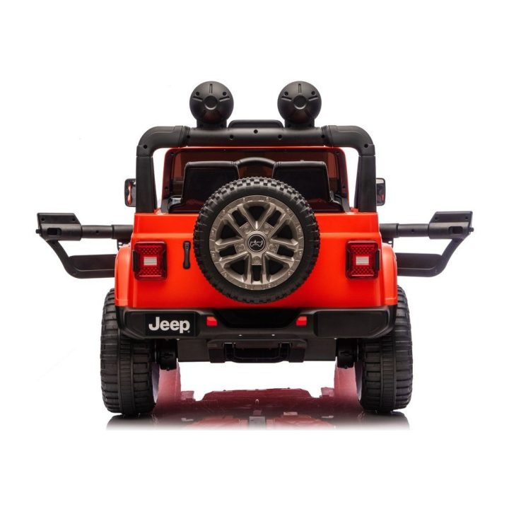 Oranžinė elektrinė vaikų transporto priemonė Jeep Rubicon 4x4