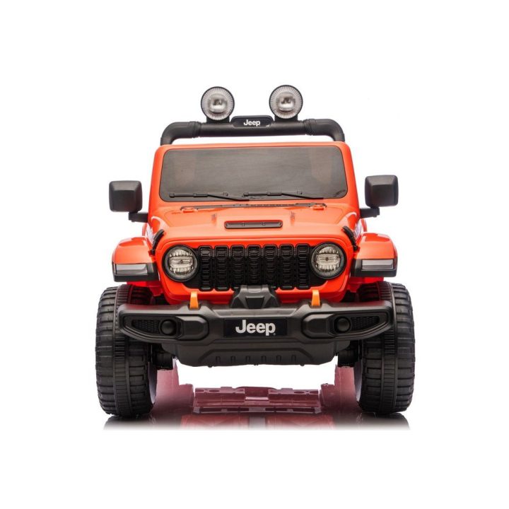 Oranžinė elektrinė vaikų transporto priemonė Jeep Rubicon 4x4