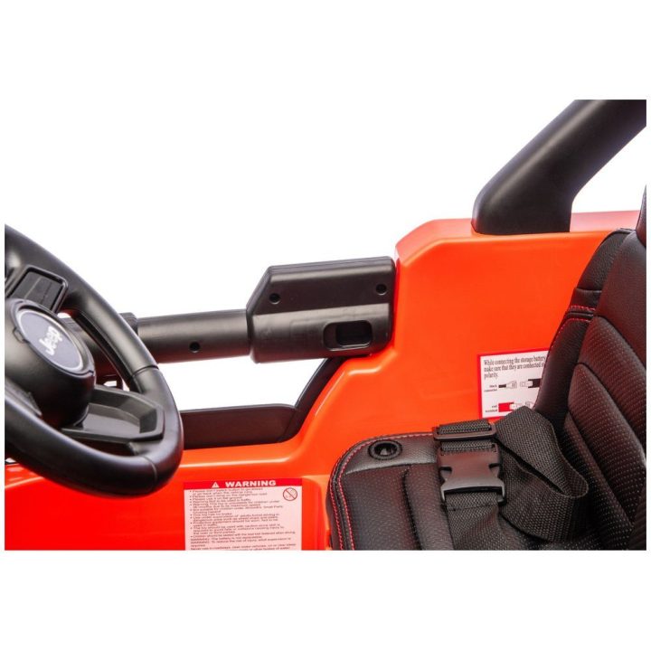 Oranžinė elektrinė vaikų transporto priemonė Jeep Rubicon 4x4