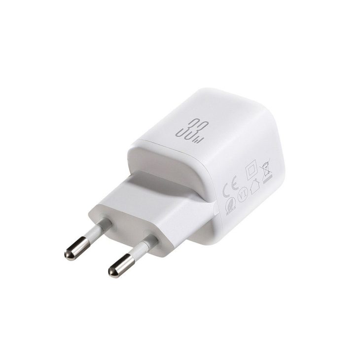 Sieninis įkroviklis Joyroom 33W (USB-C + USB-A), baltas