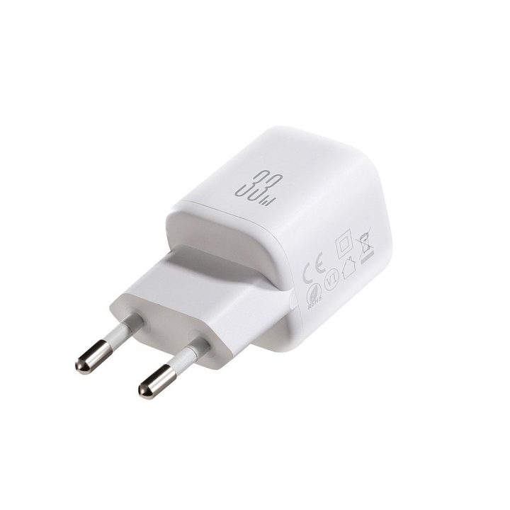Sieninis įkroviklis Joyroom 33W (USB-C + USB-A), baltas