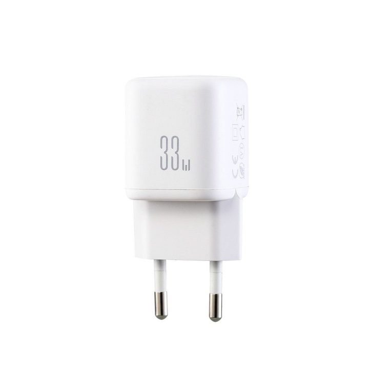 Sieninis įkroviklis Joyroom 33W (USB-C + USB-A), baltas