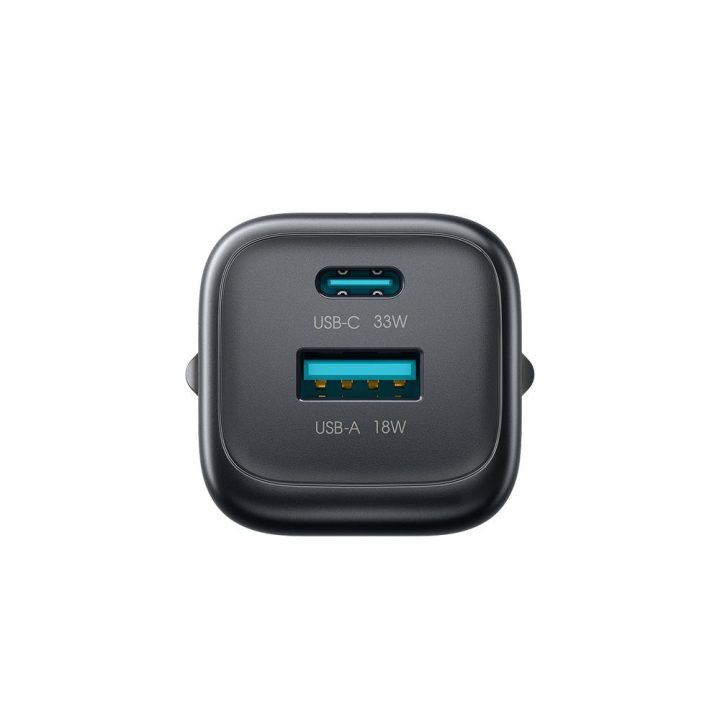 Telefono sieninis įkroviklis Joyroom 33W (USB‑C + USB‑A) – juodas