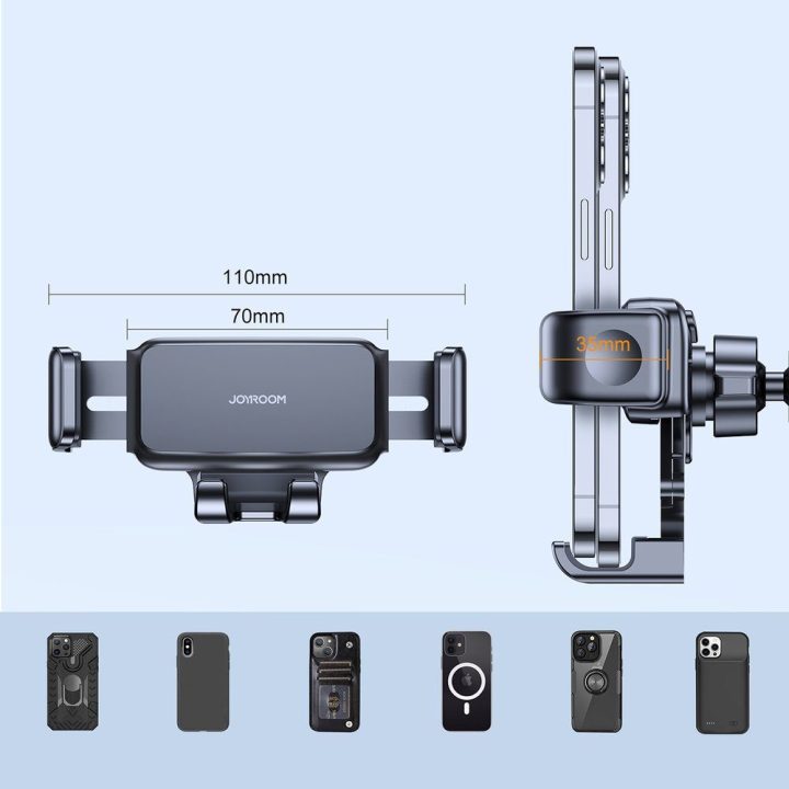 Automobilinis telefono laikiklis ventiliacijai Joyroom, juodas