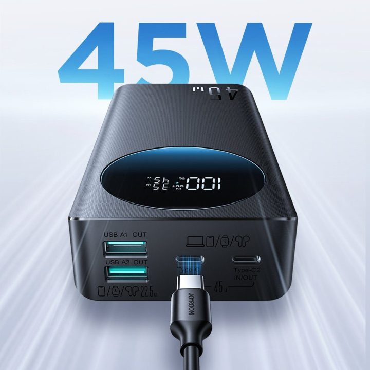 Powerbank 20 000 mAh (45 W) – juodas