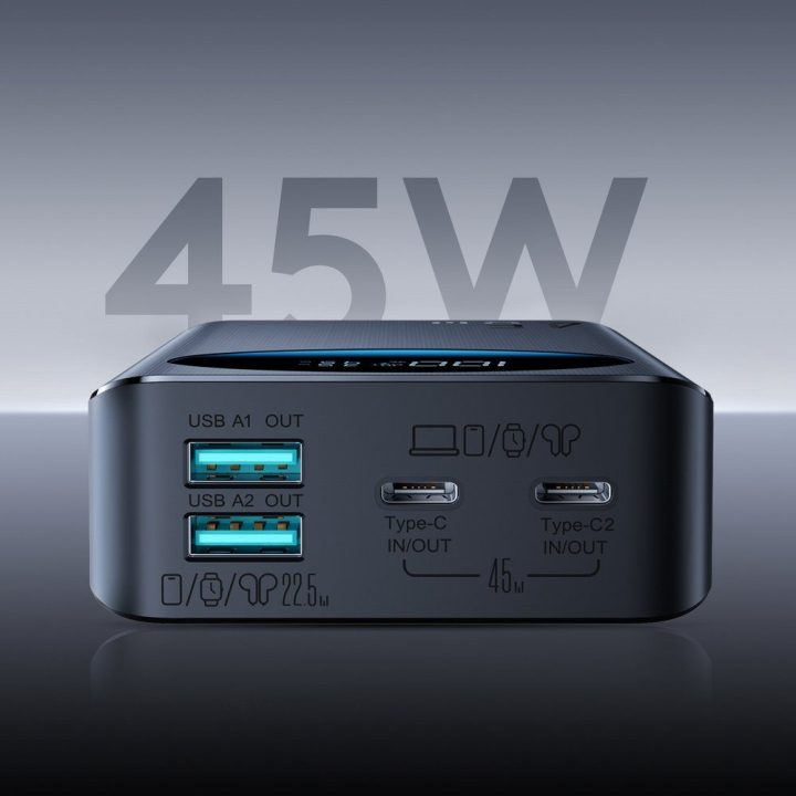Powerbank 20 000 mAh (45 W) – juodas