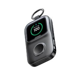 Powerbankas 5000 mAh su belaidžiu laikrodžių įkrovimu, juodas
