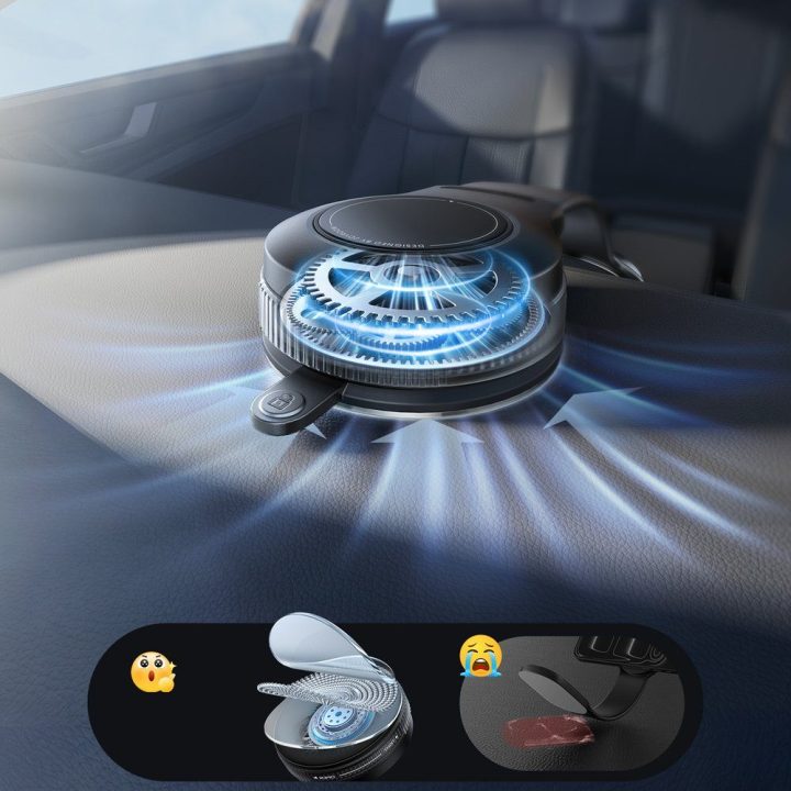 Automobilinis magnetinis telefono laikiklis su lanksčia ranka, juodas