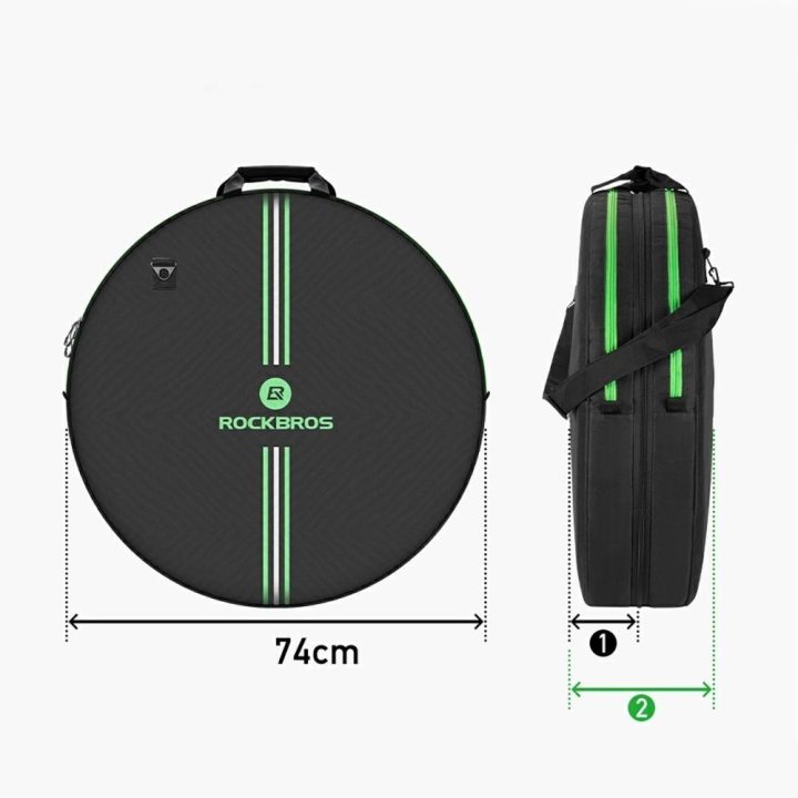 Dviračio rato transportinis užvalkalas 74 cm, juodas
