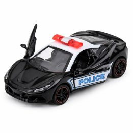 Policijos sportinė mašinėlė 1:43 — metalinė su atsitraukimo mechanizmu