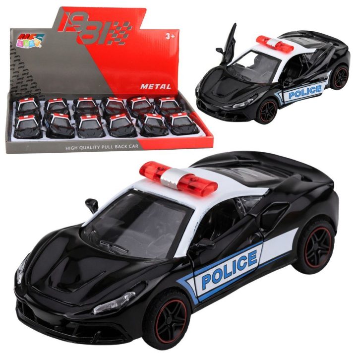 Policijos sportinė mašinėlė 1:43 — metalinė su atsitraukimo mechanizmu