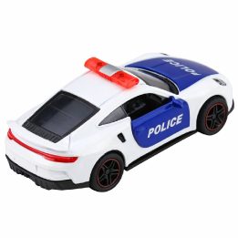 Policijos sportinis automobilis 1:43, metalinis su traukimo mechanizmu