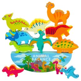 Medinis dinozaurų balansinis žaidimas (12 det.)