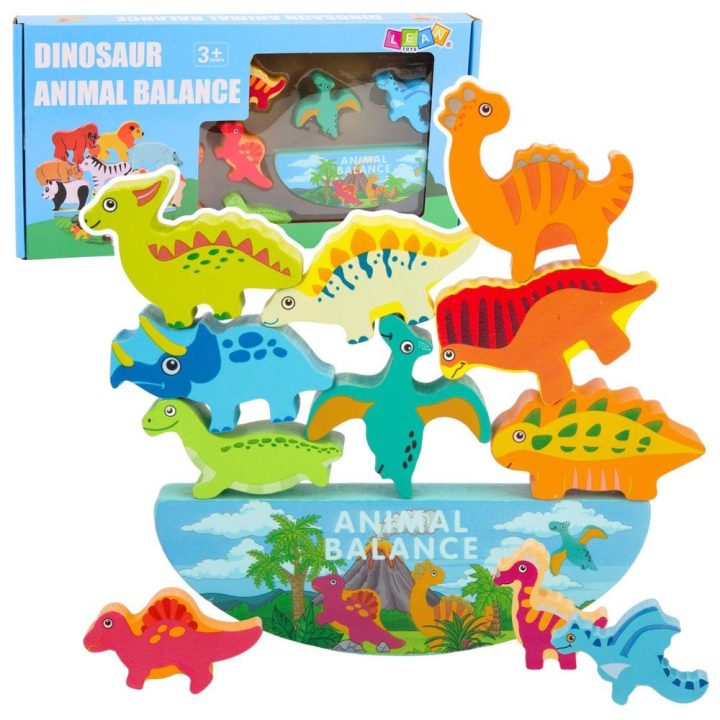 Medinis dinozaurų balansinis žaidimas (12 det.)
