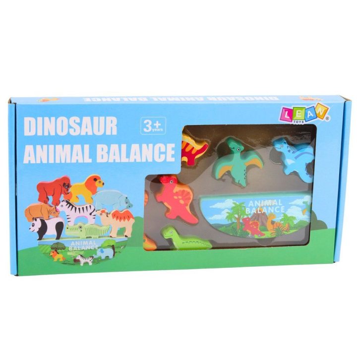 Medinis dinozaurų balansinis žaidimas (12 det.)