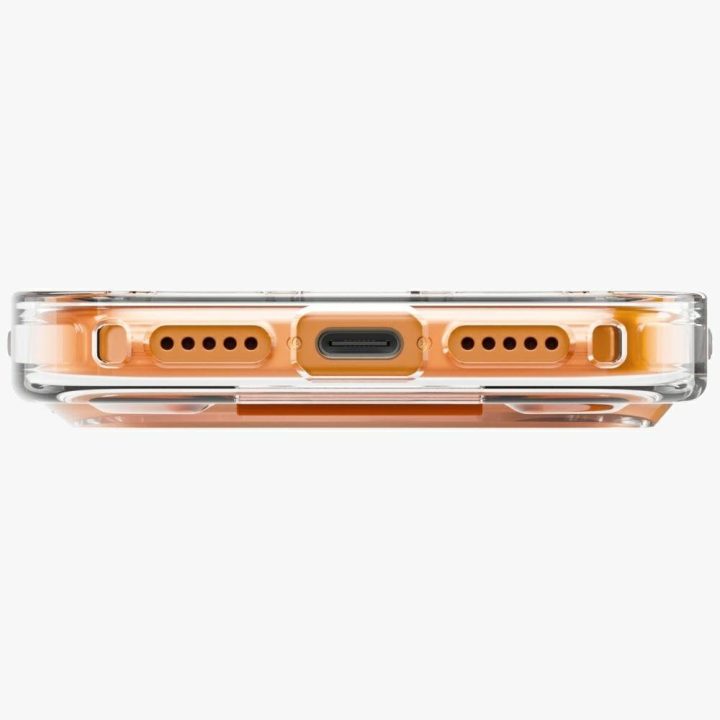 UNIQ Heldro Air Magclick Charging dėklas iPhone 17 Pro Max — oranžinis