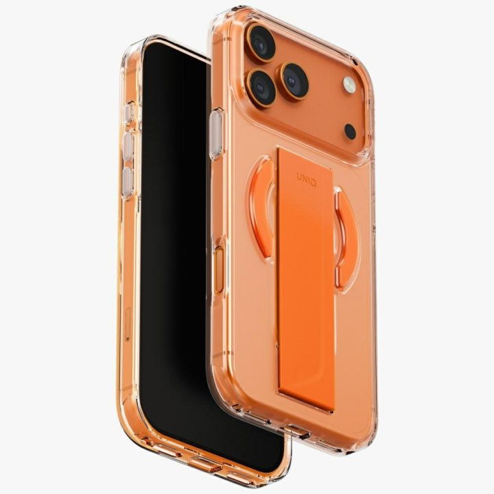 UNIQ Heldro Air Magclick Charging dėklas iPhone 17 Pro Max — oranžinis