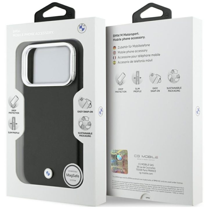iPhone 17 Pro dėklas MagSafe su BMW M Sign Metal Logo