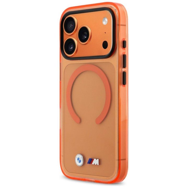 Telefono dėklas iPhone 17 Pro Max (MagSafe) — BMW M IML, oranžinis
