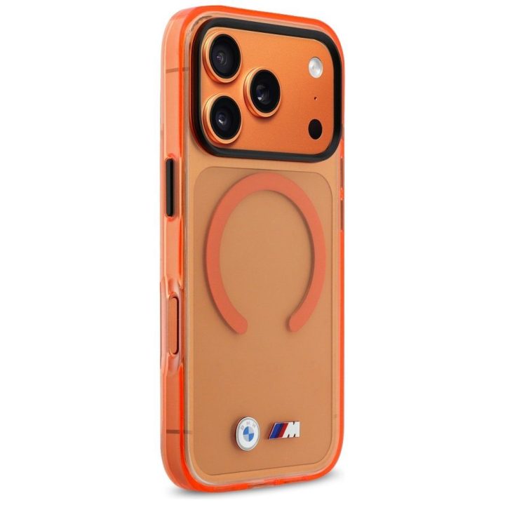 Telefono dėklas iPhone 17 Pro Max (MagSafe) — BMW M IML, oranžinis