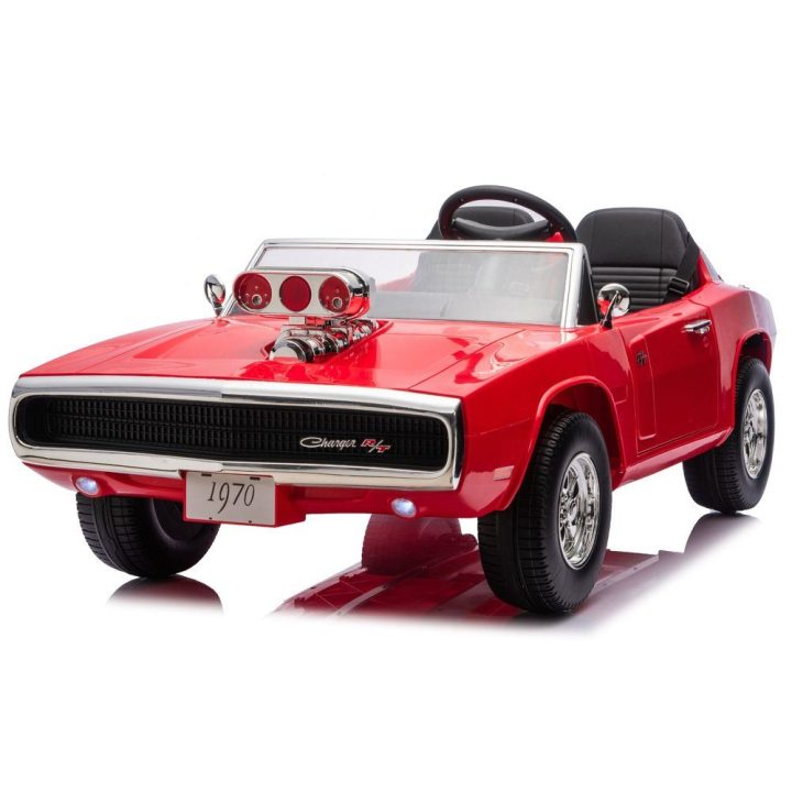Elektrinis vaikiškas automobilis Dodge Charger R/T 24 V 7 Ah, raudonas