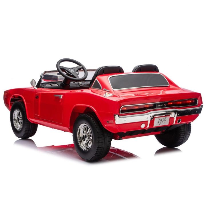 Elektrinis vaikiškas automobilis Dodge Charger R/T 24 V 7 Ah, raudonas