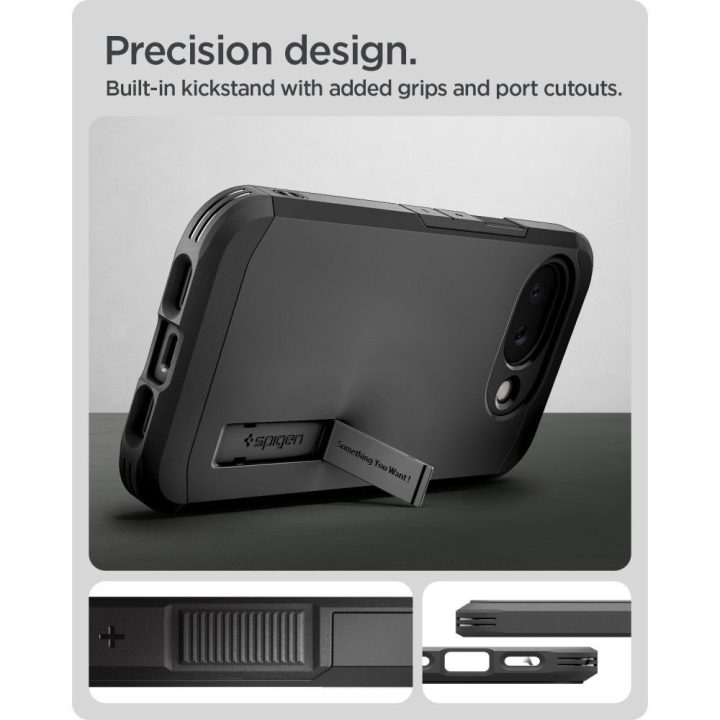 Telefono dėklas Spigen Tough Armor Mag (MagSafe) — Google Pixel 10A, juodas