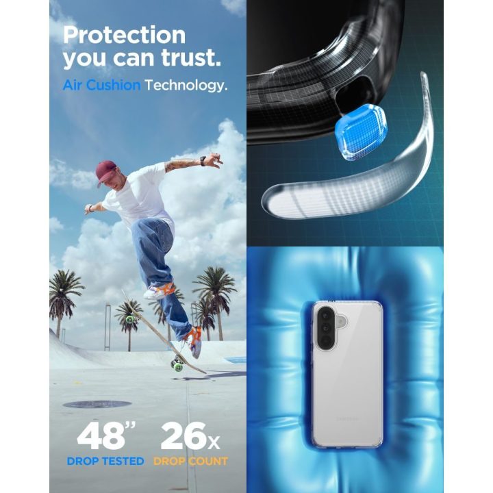 Telefono dėklas Spigen Ultra Hybrid skirtas Samsung Galaxy A57 5G, skaidrus