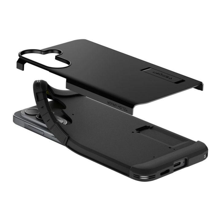 Telefono dėklas Samsung Galaxy A57 5G — Spigen Tough Armor, juodas