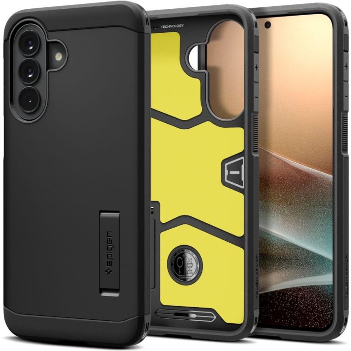 Telefono dėklas Samsung Galaxy A57 5G — Spigen Tough Armor, juodas