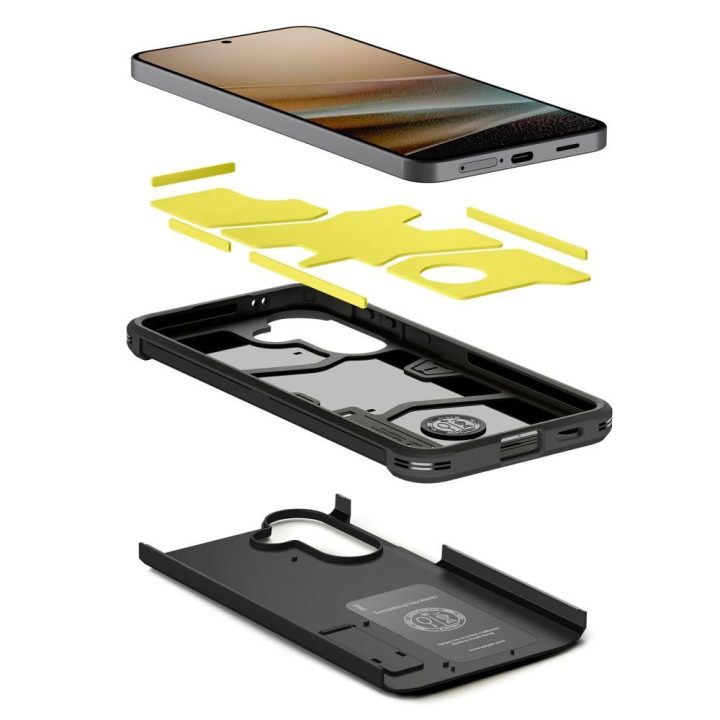 Telefono dėklas Samsung Galaxy A57 5G — Spigen Tough Armor, juodas