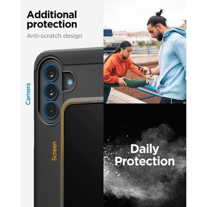 Telefono dėklas Samsung Galaxy A57 5G — Spigen Tough Armor, juodas